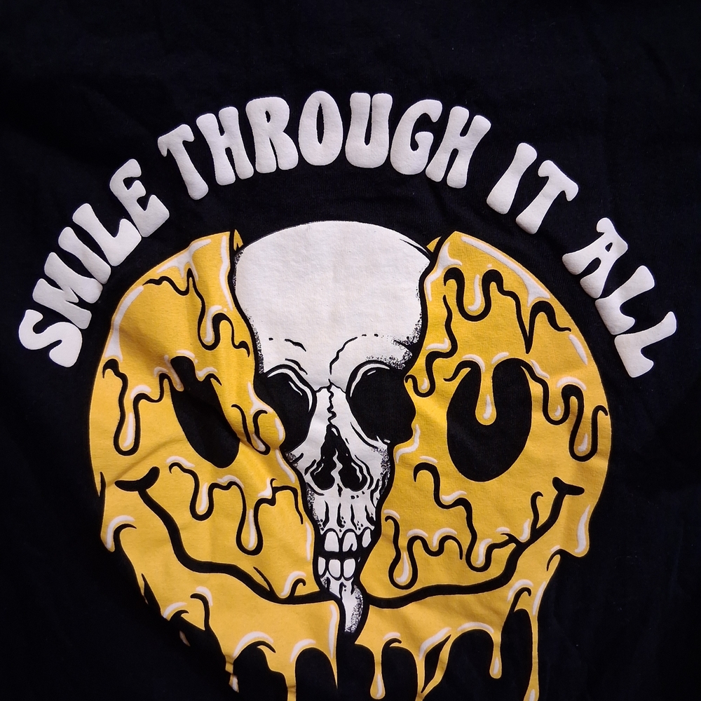 Retrofit Smile Through It All Black T-Shirt